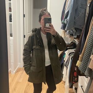 Men’s Small American Eagle Olive Green Hooded Jacket